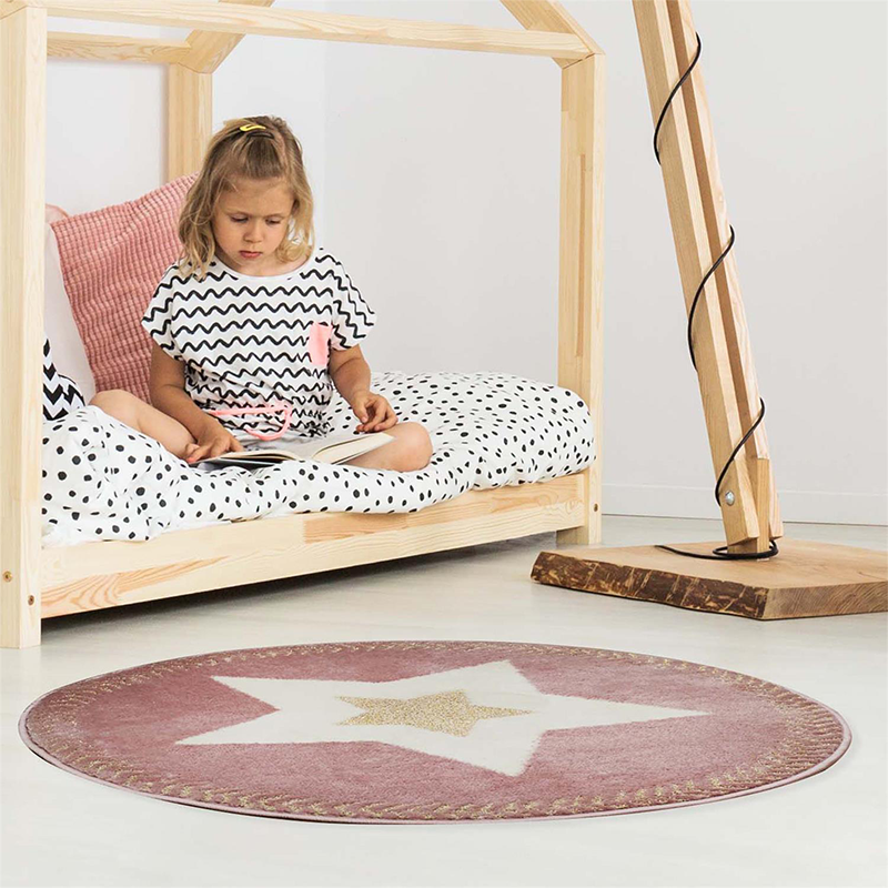 Tapis Rond Etoile Rose Home Deco Kids