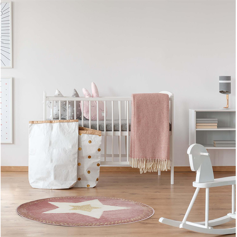 Tapis Rond Etoile Rose Home Deco Kids