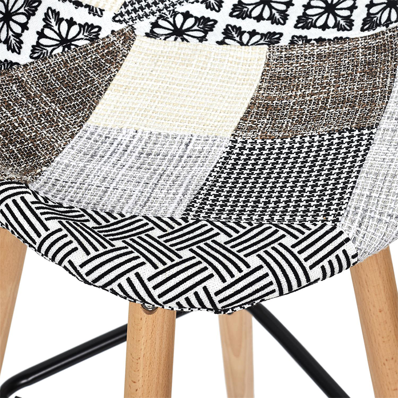 Tabouret De Bar Patchwork Gris Home Deco Factory