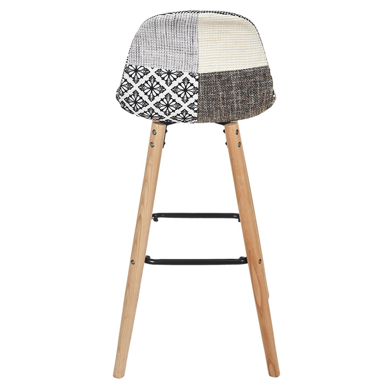 Tabouret De Bar Patchwork Gris Home Deco Factory