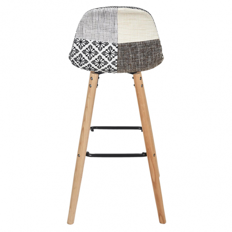 Tabouret De Bar Patchwork Gris Home Deco Factory