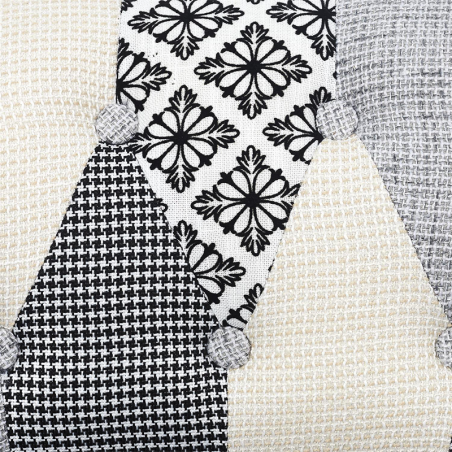 Fauteuil Patchwork Eleonor Gris Home Deco Factory