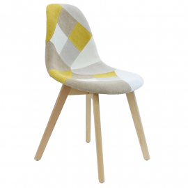 Chaise Patchwork Jaune Home...