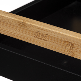 Etagère 3 niveaux Natureo Noire Five 2