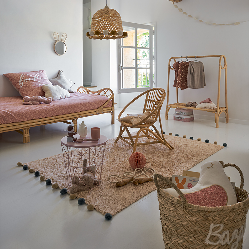 Portant Vêtement En Rotin Pour Enfant Atmosphera