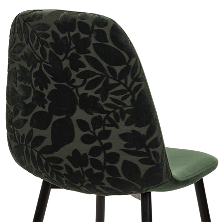 Lot De 4 Chaises Pieds En Métal Leaf Vert Home Deco Factory