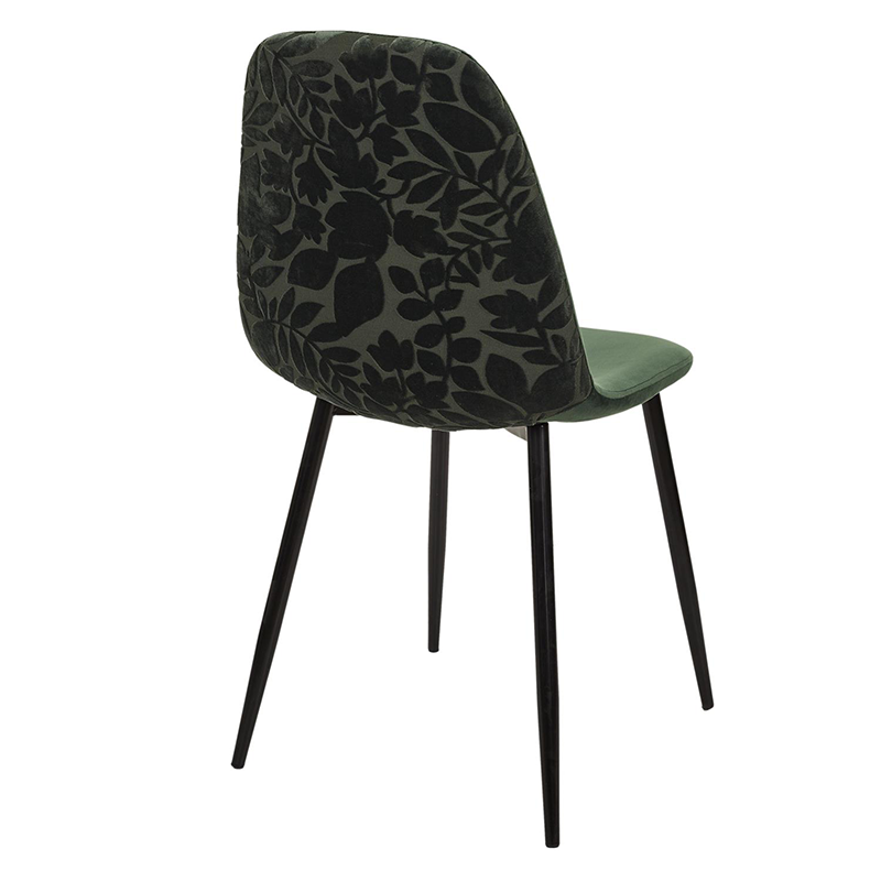 Lot De 4 Chaises Pieds En Métal Leaf Vert Home Deco Factory