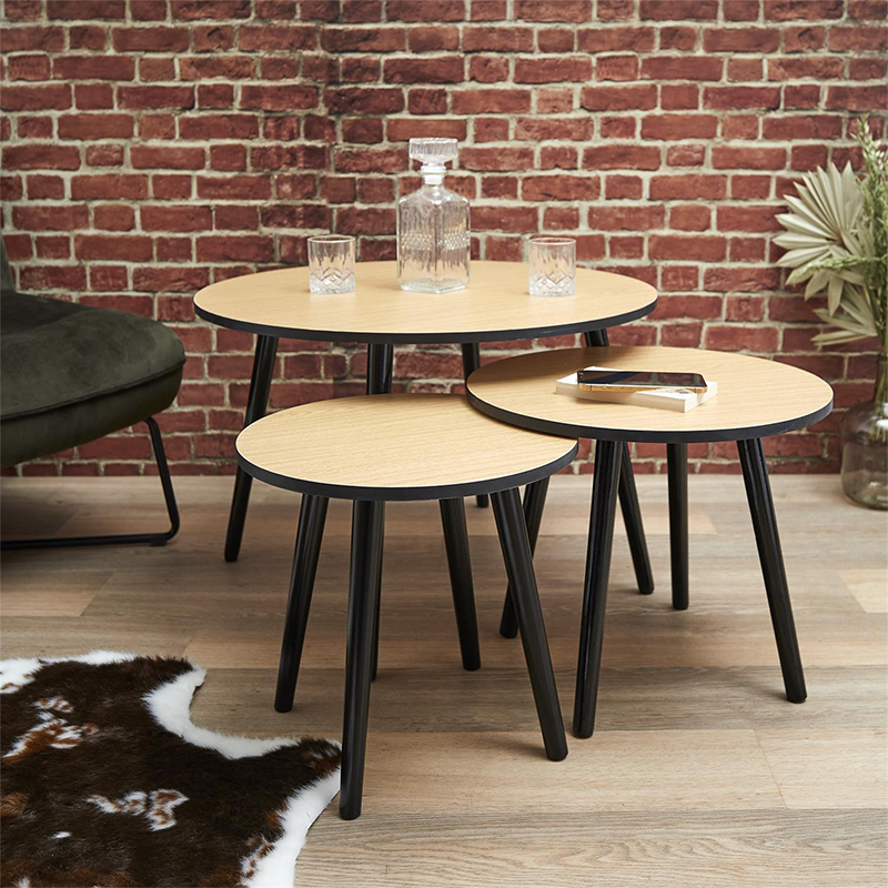 Lot De 3 Tables Gigognes Indus Home Deco Factory