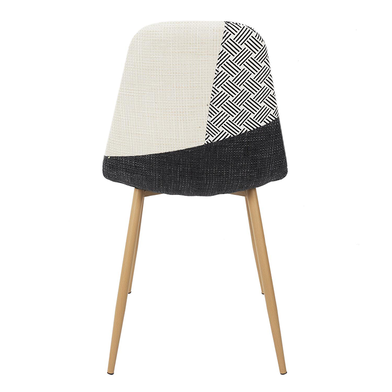 Lot De 2 Chaises First Patchwork Noir Blanc Home Deco Factory