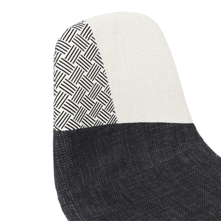 Lot De 2 Chaises First Patchwork Noir Blanc Home Deco Factory