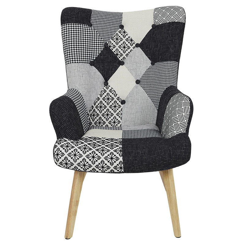 Fauteuil Helsinki Noir Et Blanc Home Deco Factory