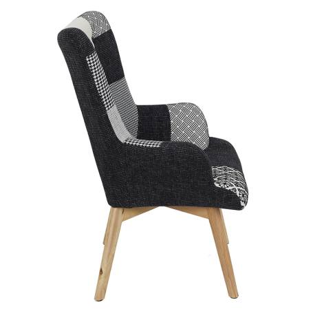 Fauteuil Helsinki Noir Et Blanc Home Deco Factory
