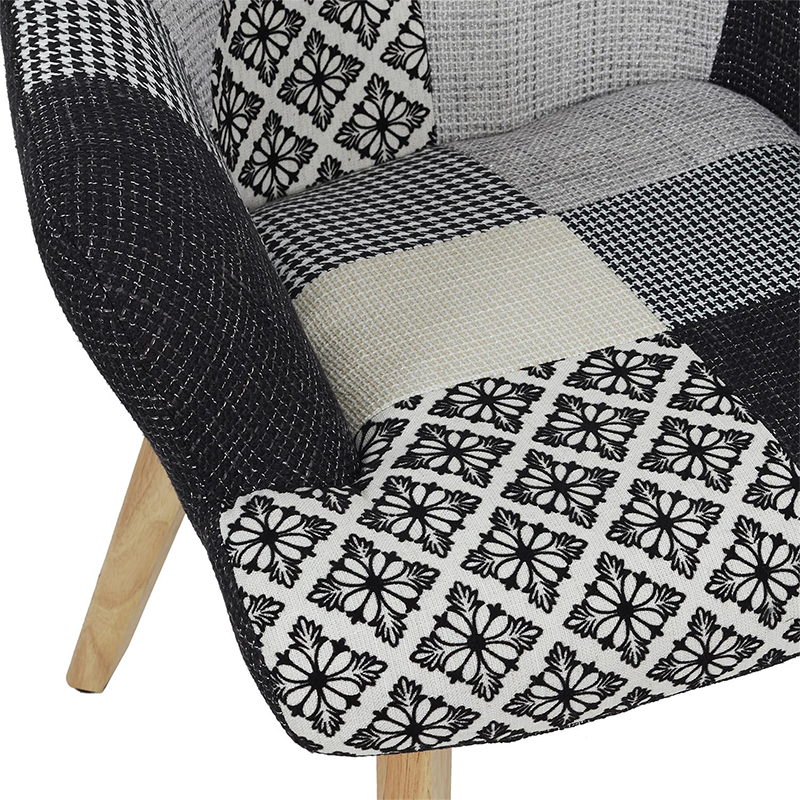 Fauteuil Helsinki Noir Et Blanc Home Deco Factory