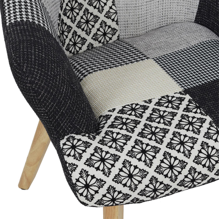 Fauteuil Helsinki Noir Et Blanc Home Deco Factory