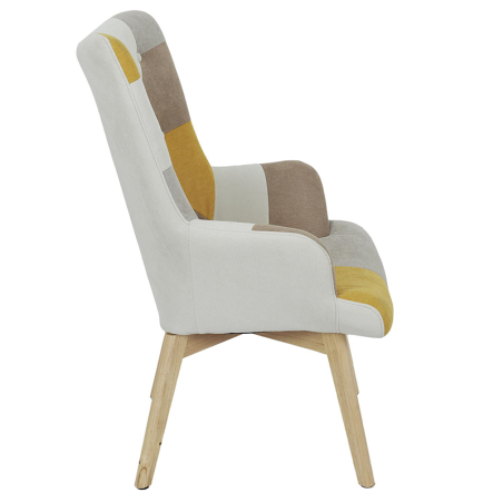 Fauteuil Heliskini Patchwork Jaune Home Deco Factory