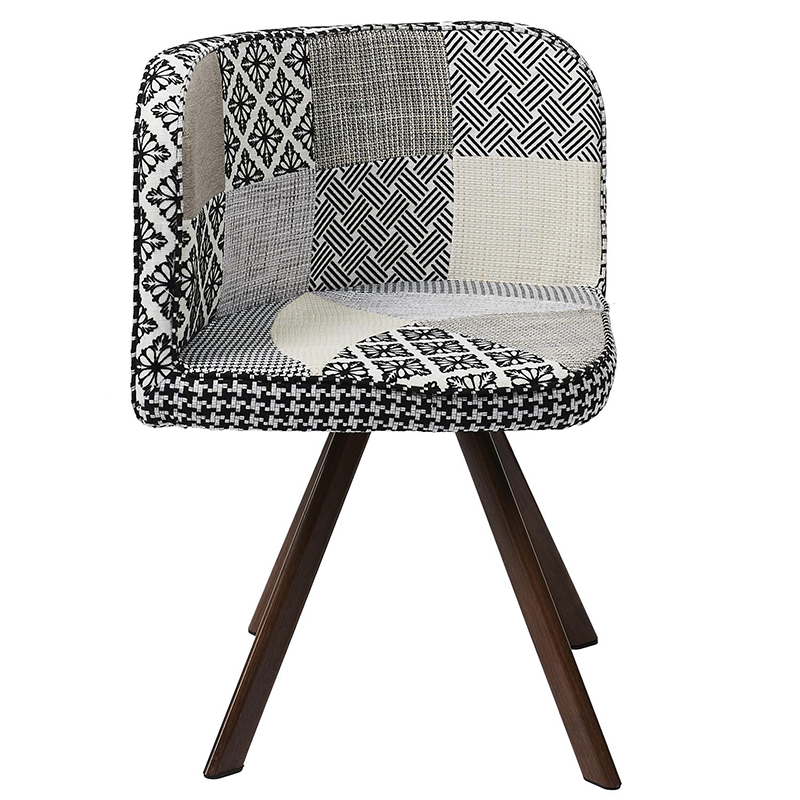 Set Table Avec 4 Chaises Patchwork Gris Home Deco Factory