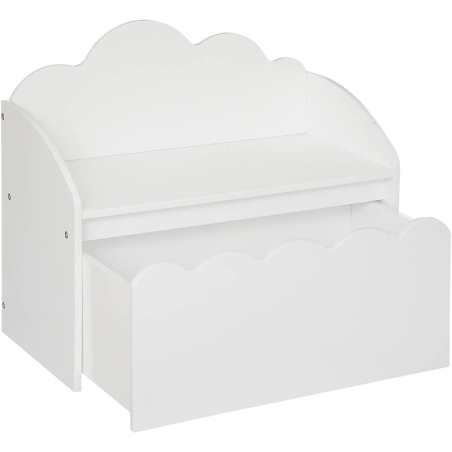 Banc coffre douceur nuage Blanc Atmosphera
