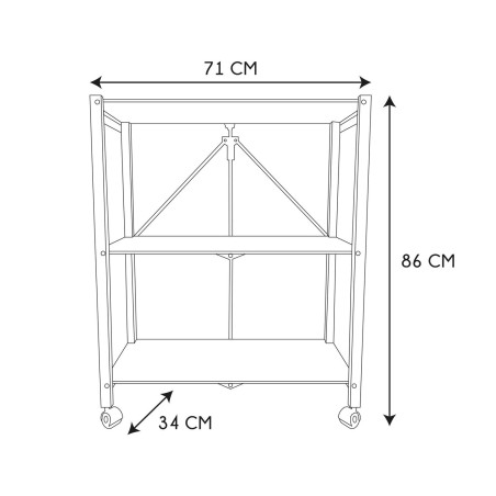 Etagère Pliable 3 Niveaux Home Deco Factory