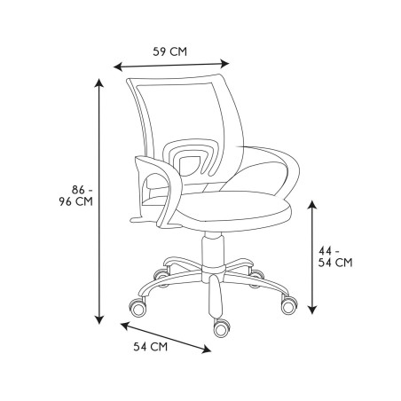 Fauteuil de bureau Noir Home Deco Factory