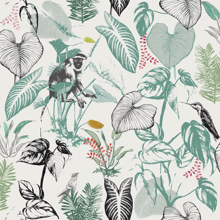 Parure De Lit Imprimée Monkey 240x220 Atmosphera