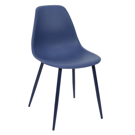 Lot De 6 Chaises Scandinaves Mila Bleu Home Deco Factory