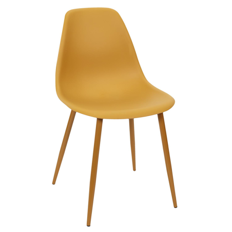 Lot De 6 Chaises Scandinaves Mila Jaune Home Deco Factory