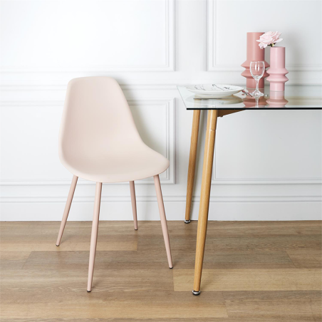 Lot De 6 Chaises Scandinaves Mila Rose Home Deco Factory