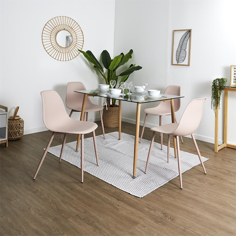 Lot De 6 Chaises Scandinaves Mila Rose Home Deco Factory