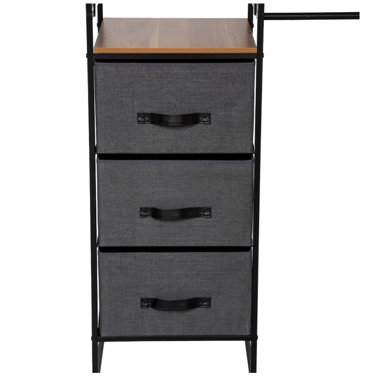 Penderie Modulable En Bois 6 pieces Noir Five