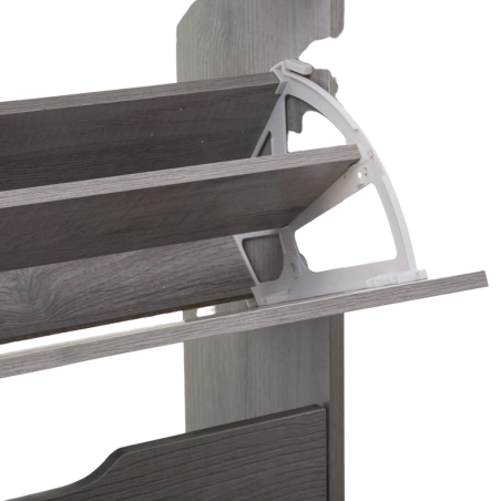 Meuble Range Chaussures 3 Tiroirs Gris Five