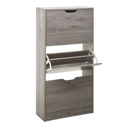 Meuble Range Chaussures 3 Tiroirs Gris Five