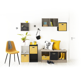 Banc En Bois Avec 3 Cases Naturel Five 2