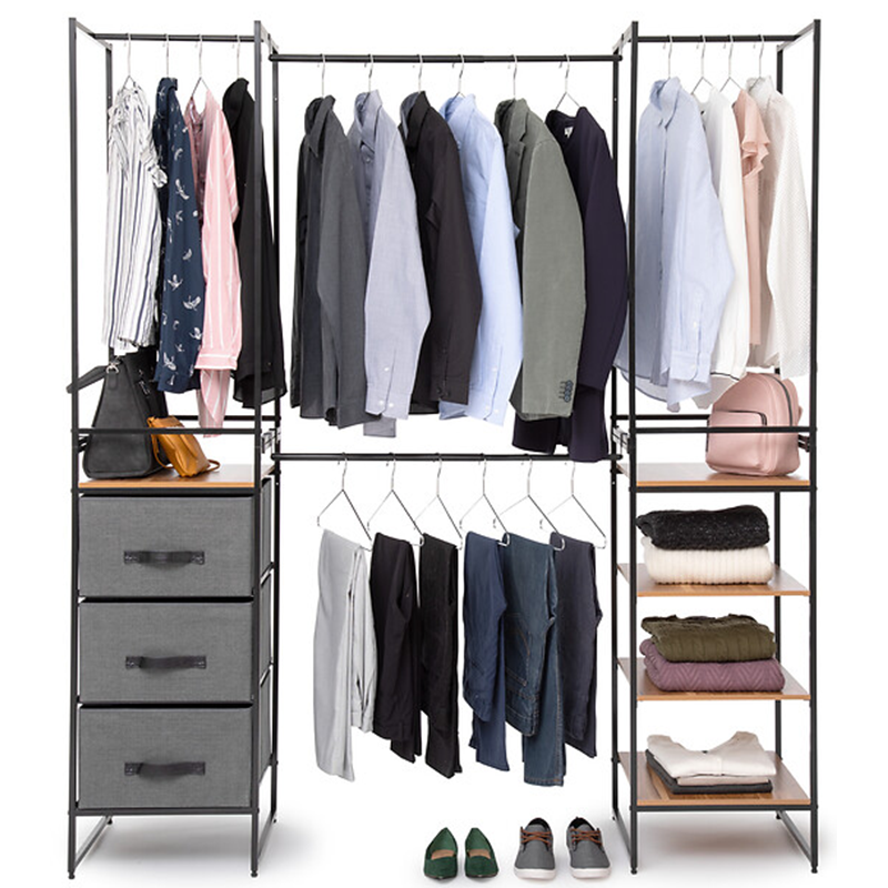 Penderie Modulable En Bois 6 pieces Noir Five