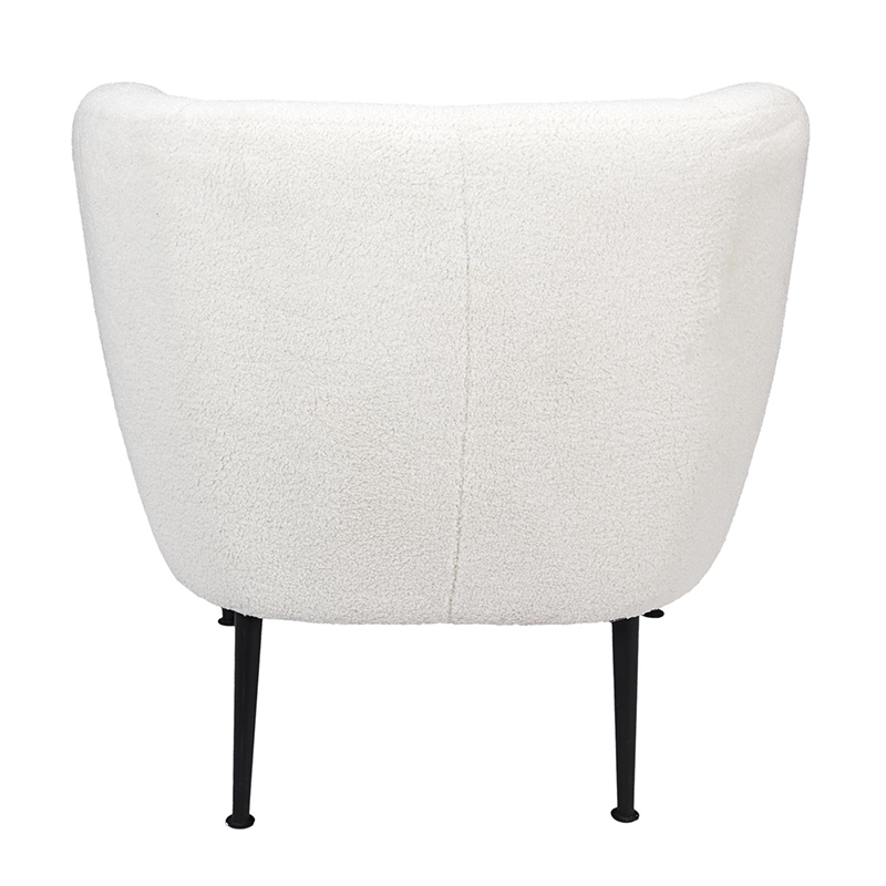 Fauteuil Bouclette Kiera Blanc Home Deco Factory
