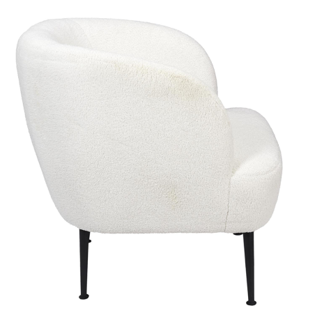 Fauteuil Bouclette Kiera Blanc Home Deco Factory