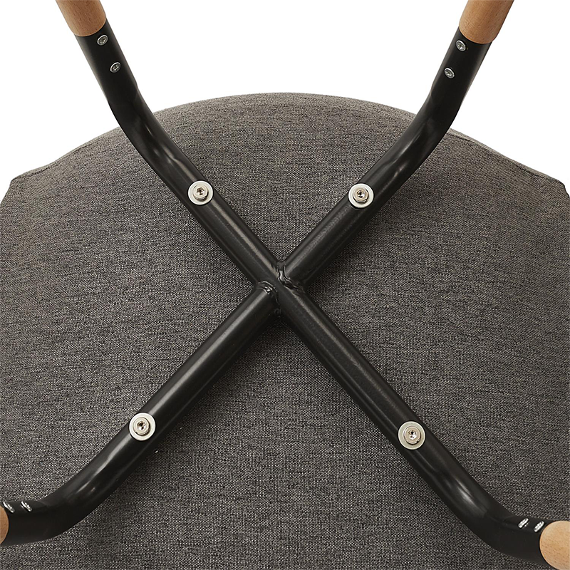 Lot De 2 Chaises Scandinave En Tissu Phenix Gris Foncé Home Deco Factory