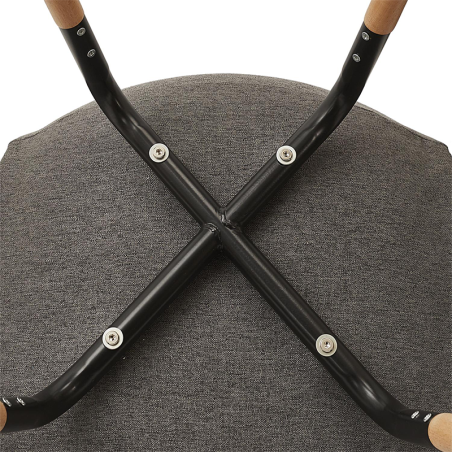 Lot De 2 Chaises Scandinave En Tissu Phenix Gris Foncé Home Deco Factory