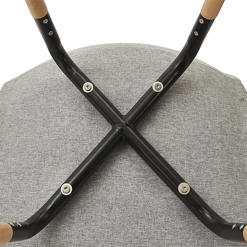 Lot De 2 Chaises Scandinave Tissu Phenix Gris Clair Home Deco Factory