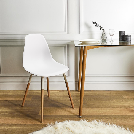 Chaise scandinave Phenix Blanc Home Deco Factory