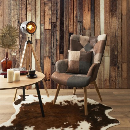 Fauteuil Helsinki Patchwork PU Home Deco Factory