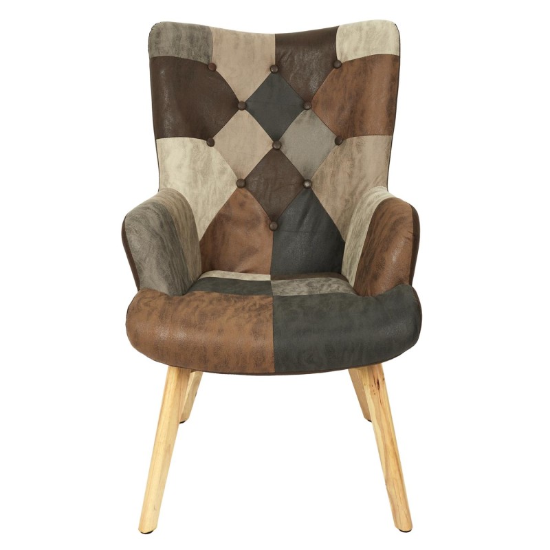 Fauteuil Helsinki Patchwork PU Home Deco Factory