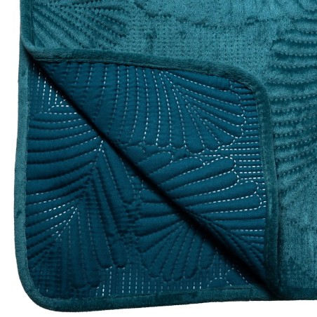 Dessus de lit Feuille Bleu 240x260 Atmosphera