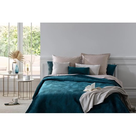 Dessus de lit Feuille Bleu 240x260 Atmosphera