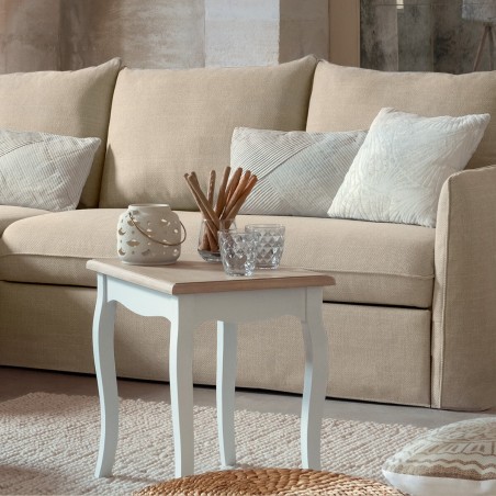 Lot de 2 tables café Chrysa Blanc Atmosphera