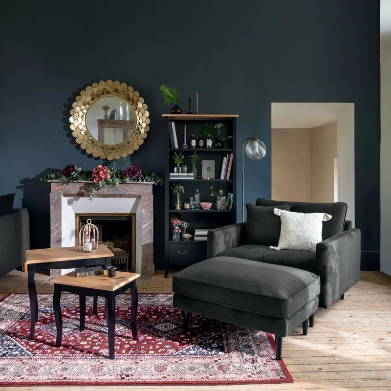 Lot de 2 tables café Chrysa Noir Atmosphera