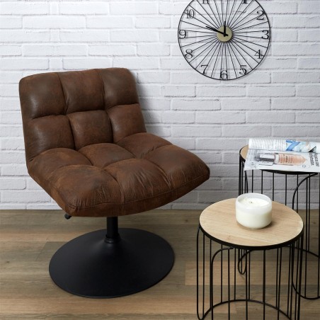Fauteuil vintage Indus Marron Home Deco Factory