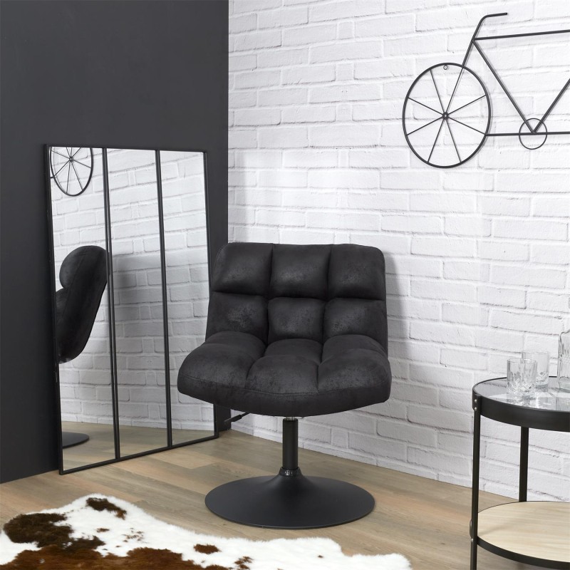 Fauteuil vintage Indus Noir Home Deco Factory