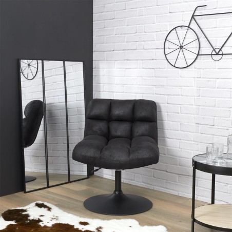 Fauteuil vintage Indus Noir Home Deco Factory