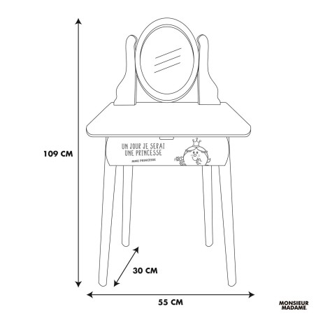 Coiffeuse Enfant Madame Princesse