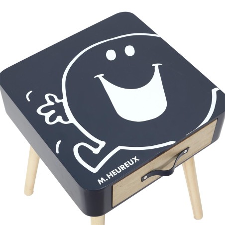 Table De Chevet Monsieur Heureux Bleu